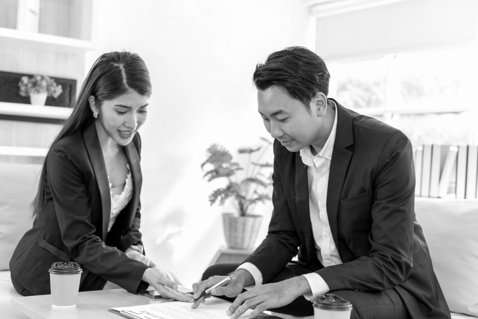 Professional event planning session with budget analysis and financial projections